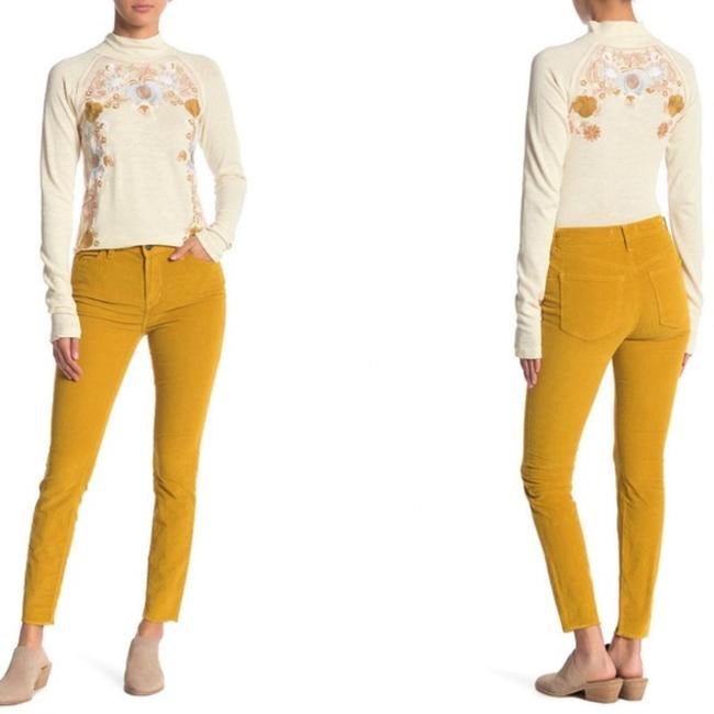 Free People We The Free SZ 25 yellow corduroy pants NWT