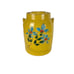 Vintage Yellow Ware Storage Crock With Lid 10” Tall Blue Flowers Hand Painted
