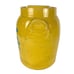 Vintage Yellow Ware Storage Crock With Lid 10” Tall Blue Flowers Hand Painted