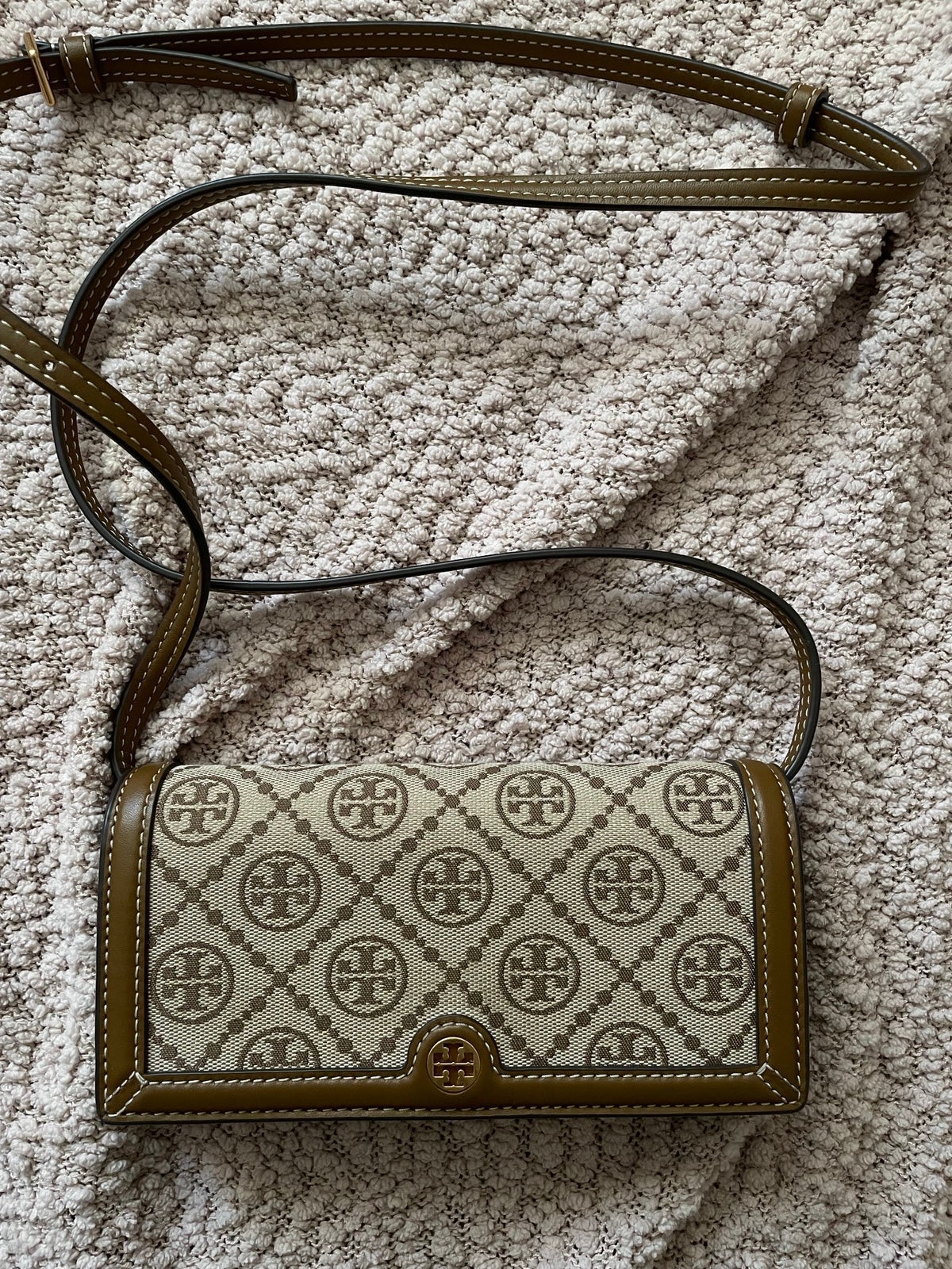 Tory Burch T Monogram Jacquard Wallet Crossbody Bag