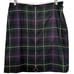 J. McLaughlin Womens Size 14 Green Tartan Plaid Wool Zip Up Front Straight Skirt