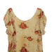 Vtg Country Cottagecore Feminine Floral Chiffon Midi Dress Flutter Sleeve Sz XL