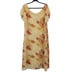 Vtg Country Cottagecore Feminine Floral Chiffon Midi Dress Flutter Sleeve Sz XL