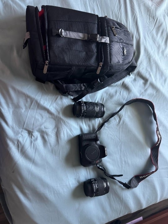 Pre-owned Canon EOS Rebel T6S with Altura Bag and 55-250 IS and 18-55 IS Lenses
