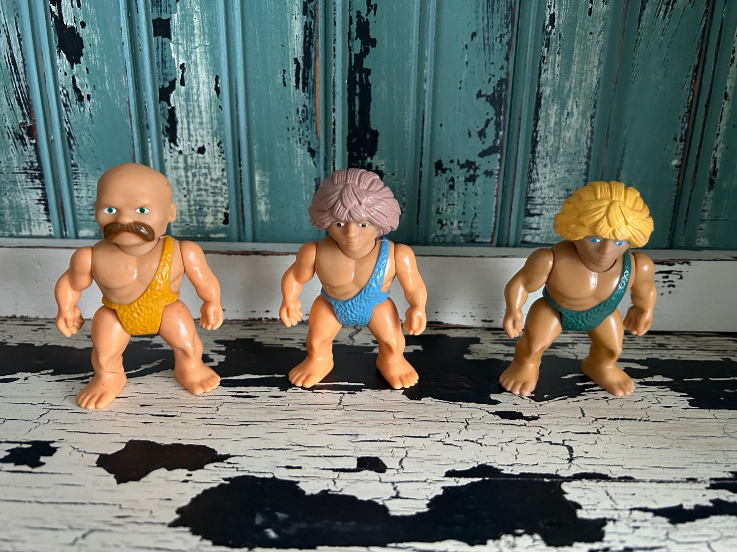 Vintage Playskool 1987 Definitely Dinosaurs Caveman Action Figures Toy Lot
