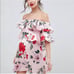 ASOS maternity floral ruffle off the shoulders dress Size 4