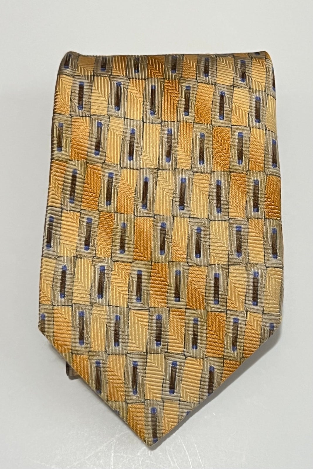 NWOT Vintage Ermenegildo Zegna Disengo Exclusivo Luxury Art Deco Abstract Tie.