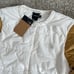 The North Face Collarless Synth Jacket White Tan Corduroy Womens Size Large 179