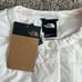 The North Face Collarless Synth Jacket White Tan Corduroy Womens Size Large 179