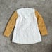 The North Face Collarless Synth Jacket White Tan Corduroy Womens Size Large 179