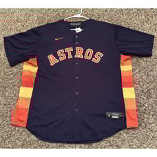 Nike Houston Astros Carlos Correa #1 Navy Alternate Jersey Men's Size 2XL