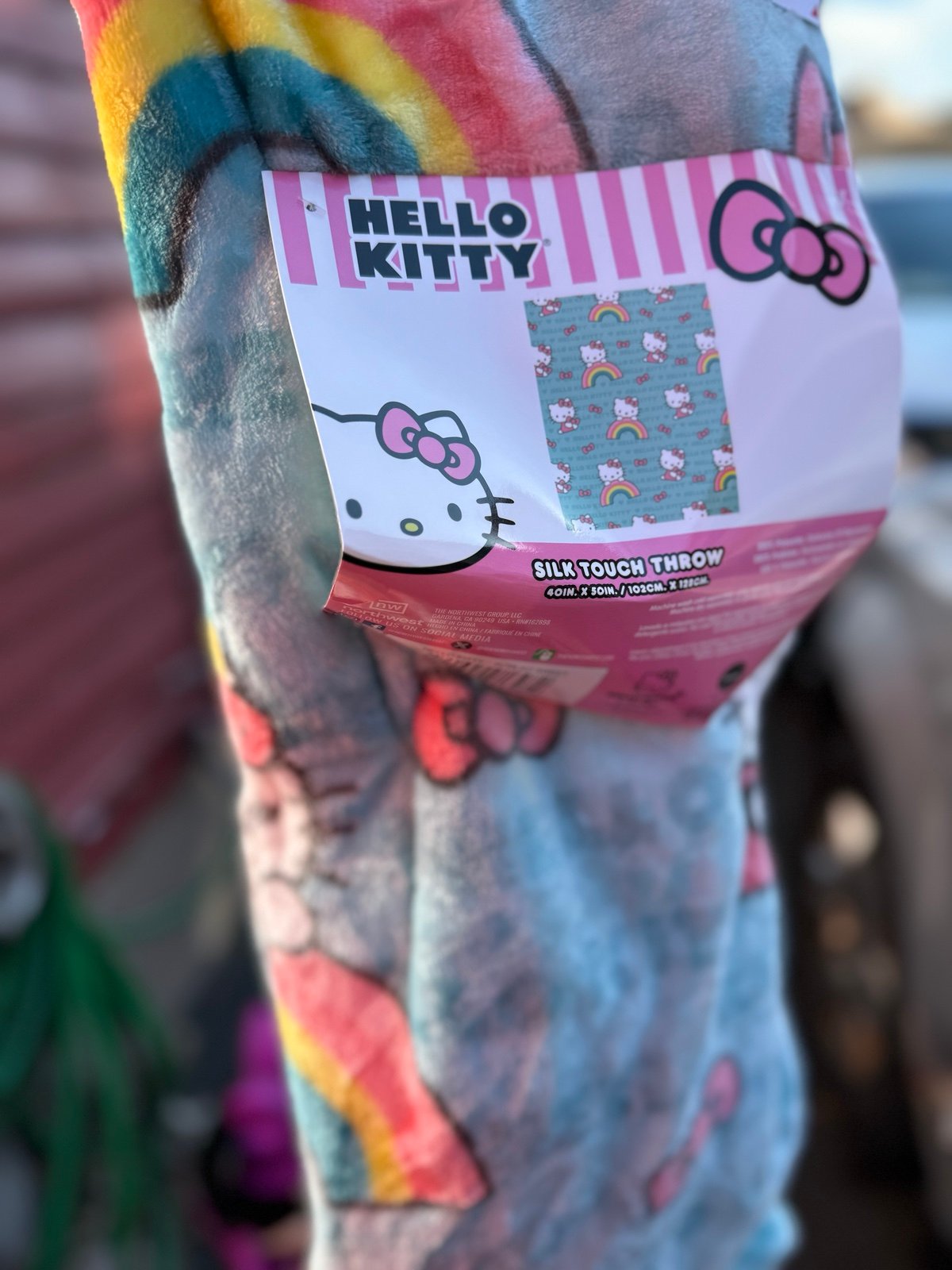 Hello kitty blue throw