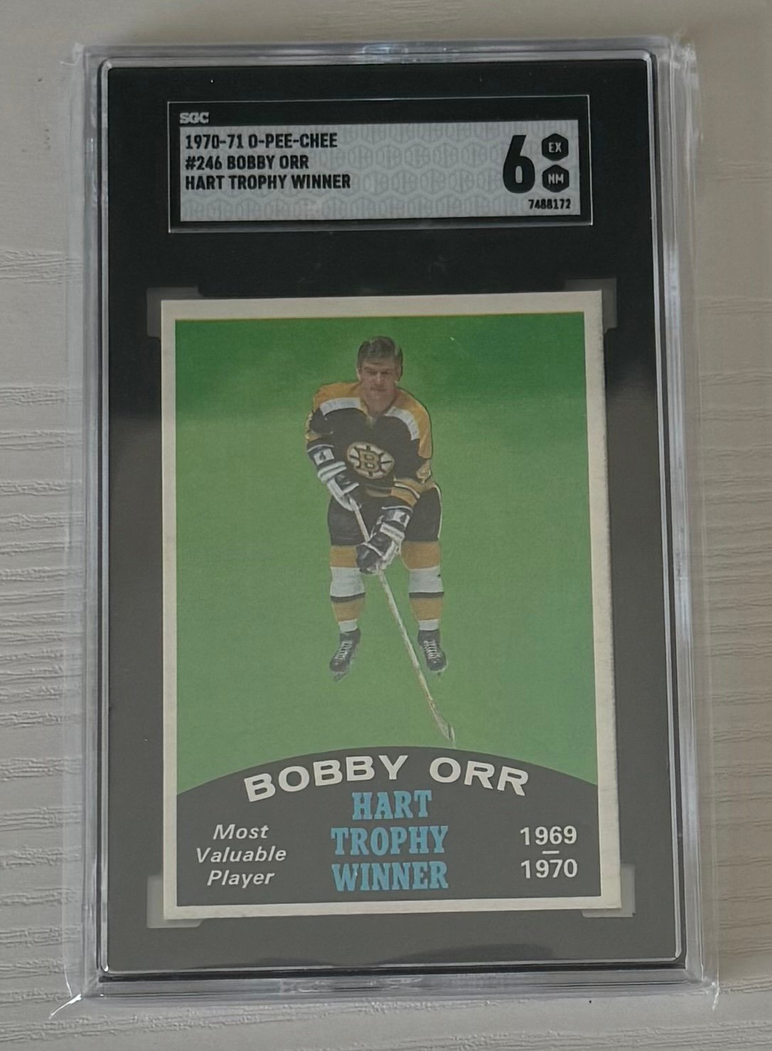 1970-1971 O Pee Chee Bobby Orr Hart Trophy Winner SGC6