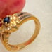 Genuine Natural Sapphire/Ruby Ring K18 Solid Gold