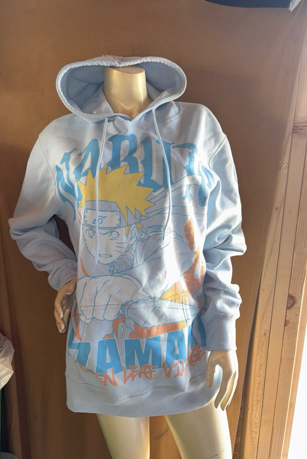 Men’s or Women’s Naruto Blue Anime hoodie Sweater Authentic Large