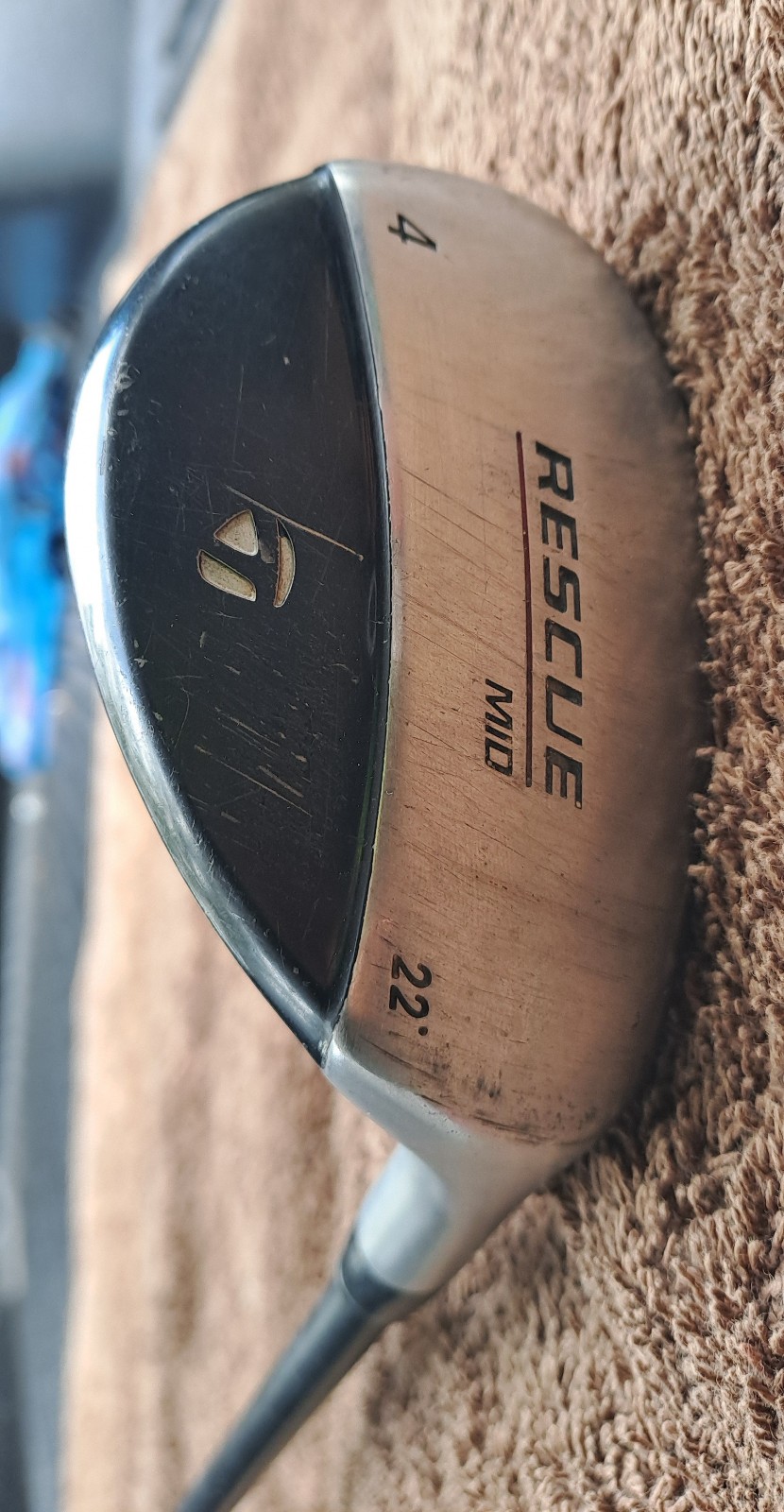 Golf Club TAYLORMADE RESCUE 4 22 Hybrid RH Graphite S STIFF FLEX original Grip v