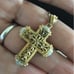 NEW MERVYN'S 18k Over 925 Reversible Cross Crucifix Zirconia Necklace 18
