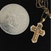 NEW MERVYN'S 18k Over 925 Reversible Cross Crucifix Zirconia Necklace 18