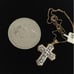 NEW MERVYN'S 18k Over 925 Reversible Cross Crucifix Zirconia Necklace 18