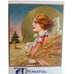 John Winsch Thanksgiving Postcard Victorian Lady Schmucker Big Gold Sun 1911