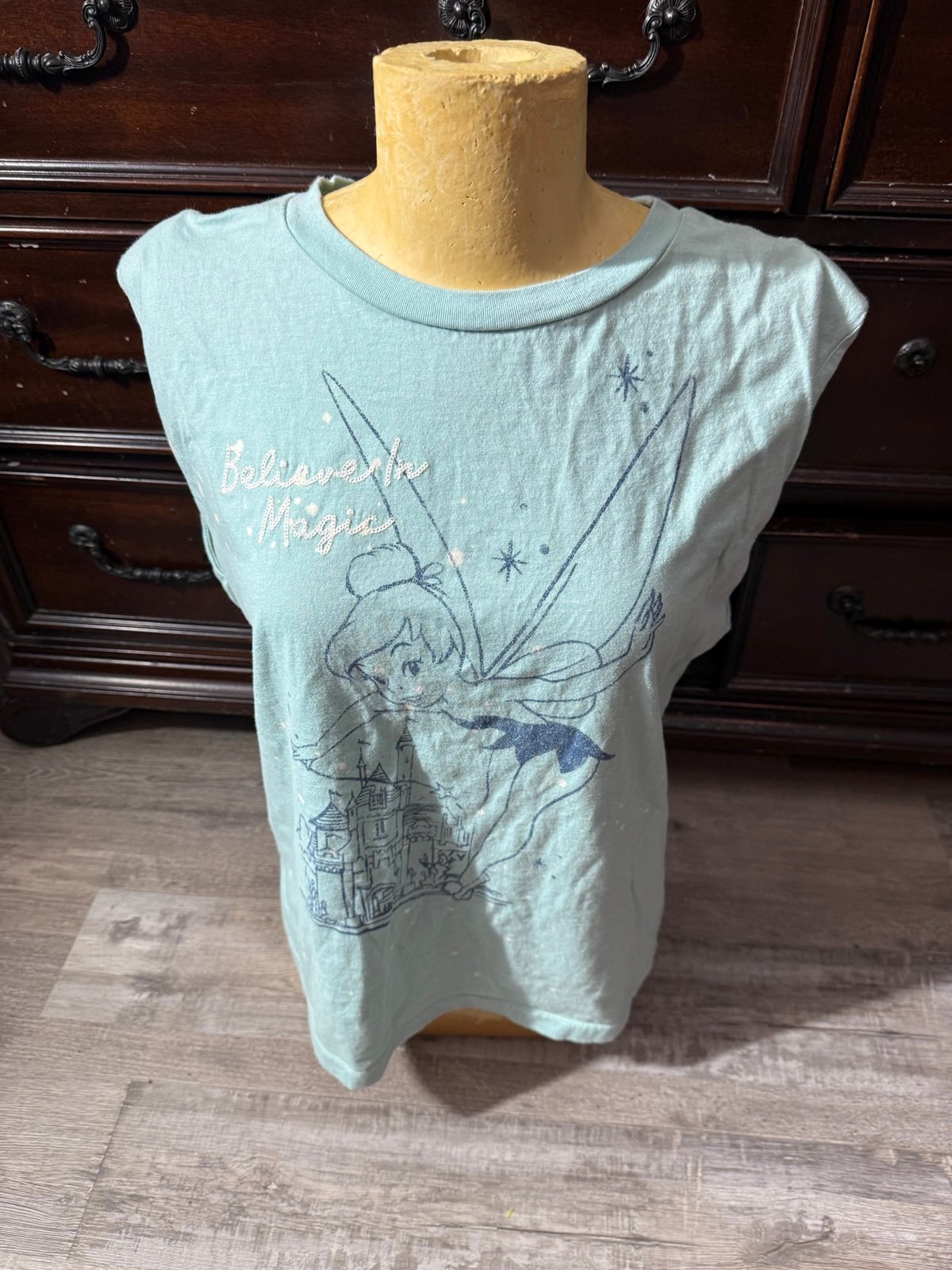Tinker Bell Vintage-Style Tank Top casual lightweight sleeveless
