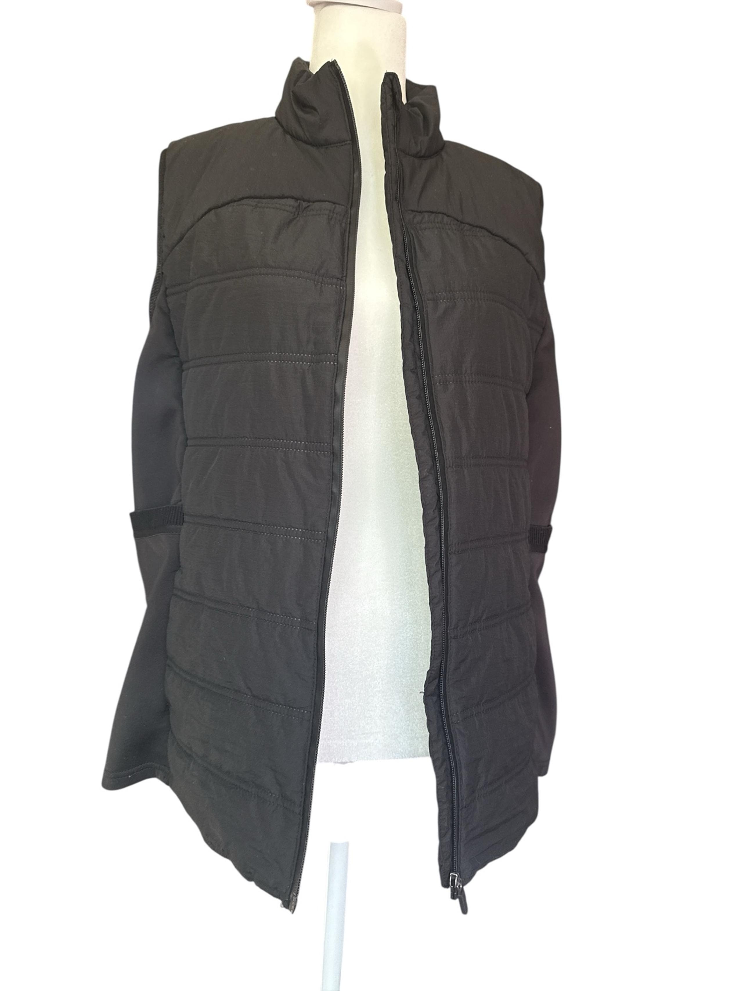 Avia Black Quilted Zip Vest Size XL (16–18) Lightweight Puffer Activewear