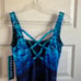 Longitude Women’s Blue One Piece Full Coverage Swimsuit - Size 12 - NEW