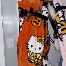 Hello Kitty Halloween Blanket 2 PACK Orange 60in x 70in