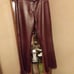 Smooth looking Leather burgundy pants