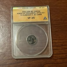 241-159 BC Greek Kings of Pergamon - Attalos I to Eumenes II AE 14mm ANACS VF25