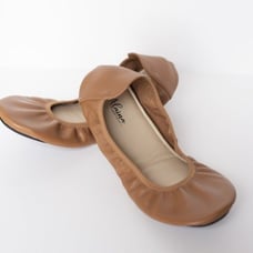 Tan Leather Ballet Flats Size 10