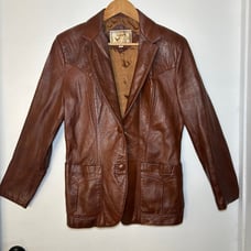 leather jacket women size 14
