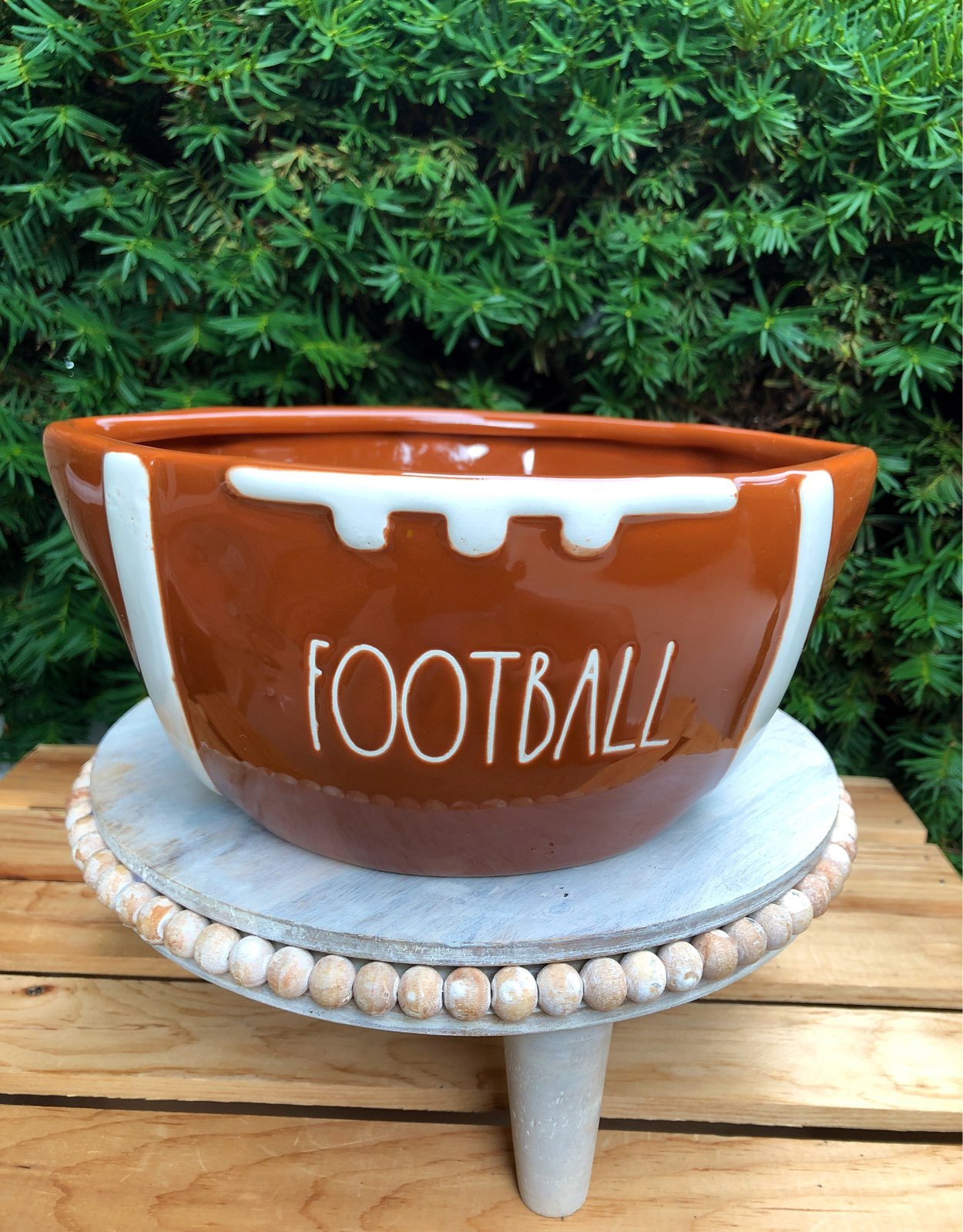 Rae Dunn FOOTBALL bowl