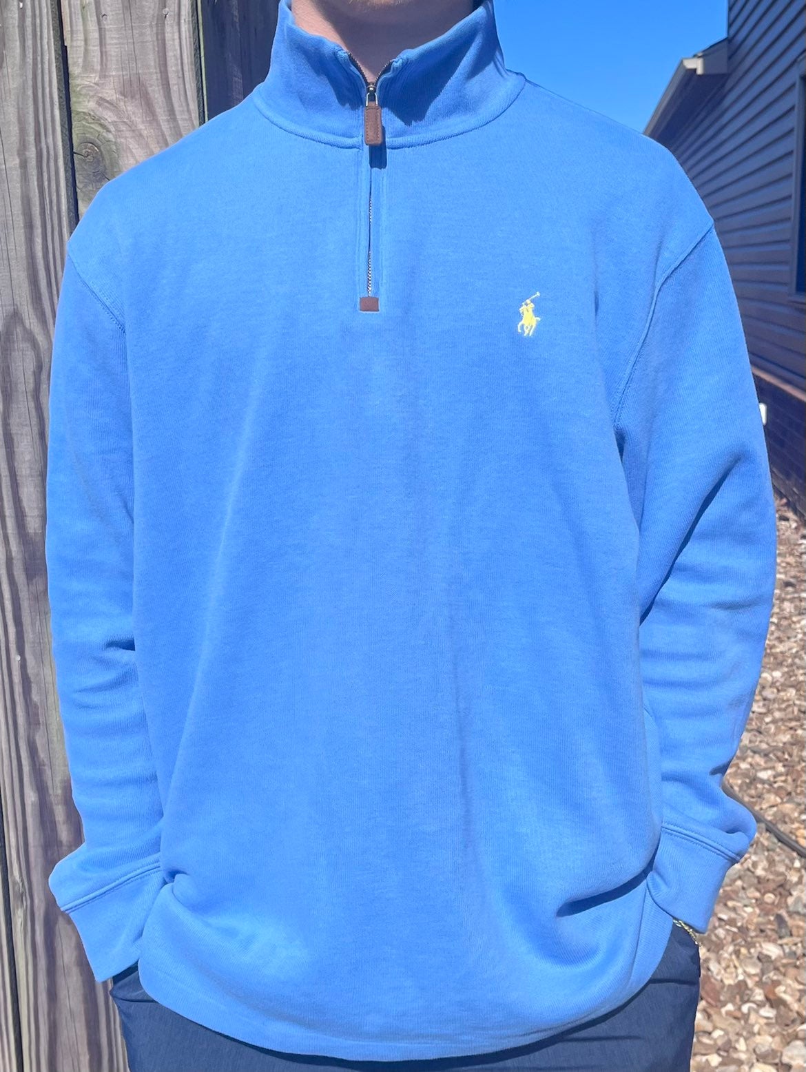 Mens XL Polo zip pullover