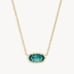 Kendra Scott Elisa Gold Pendant Necklace in London Blue Glass
