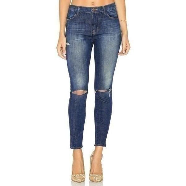 J Brand Alana Volatile High Rise Crop Jeans Size 29 Womens Blue Dark Wash Skinny