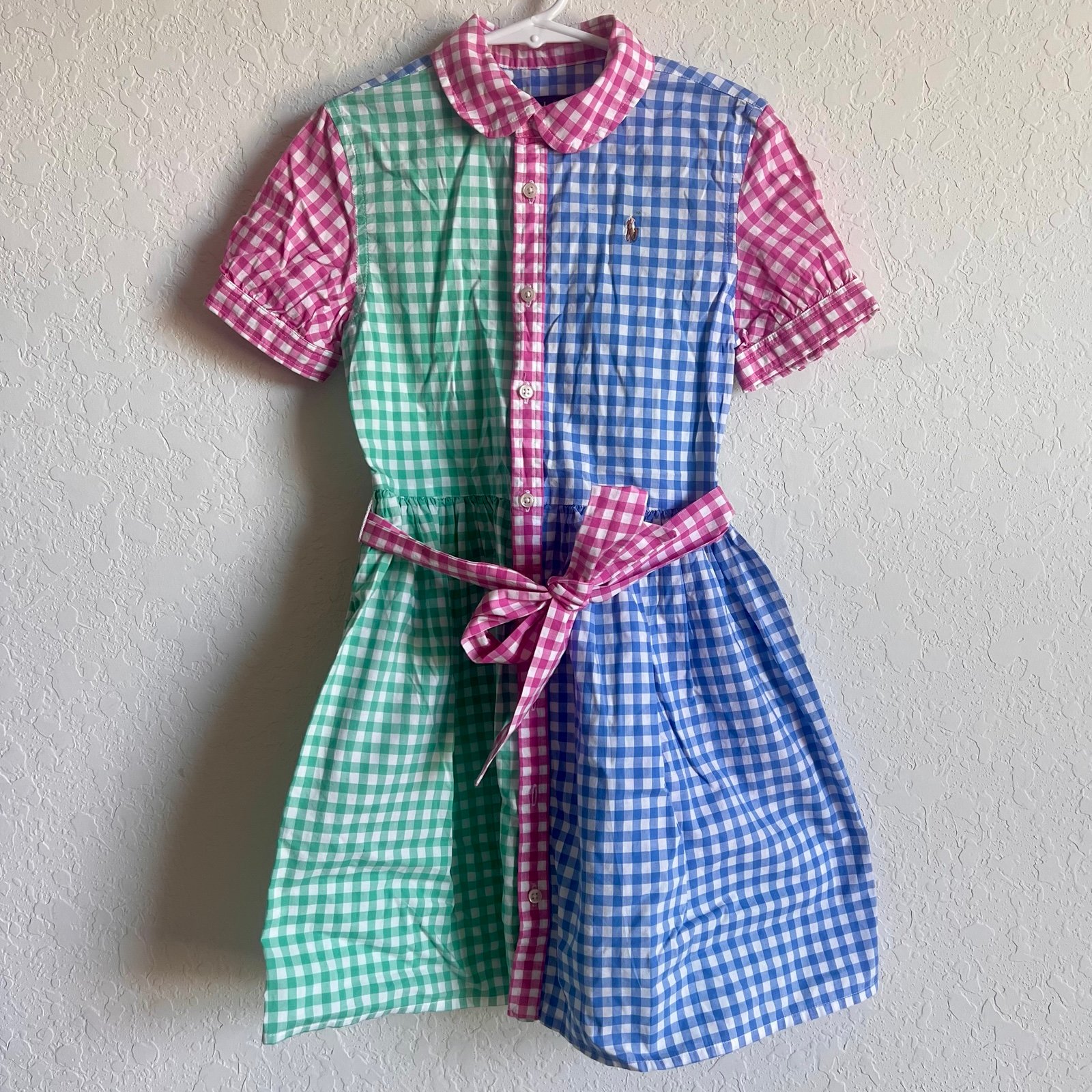 Polo Ralph Lauren Gingham Cotton Poplin Shirtdress Size 6X Out Of Stock