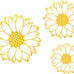 Metal Sunflower Wall Decor 3 Pieces Gold Flowers Metal Wall Art Sunflower.