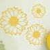 Metal Sunflower Wall Decor 3 Pieces Gold Flowers Metal Wall Art Sunflower.