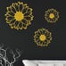 Metal Sunflower Wall Decor 3 Pieces Gold Flowers Metal Wall Art Sunflower.
