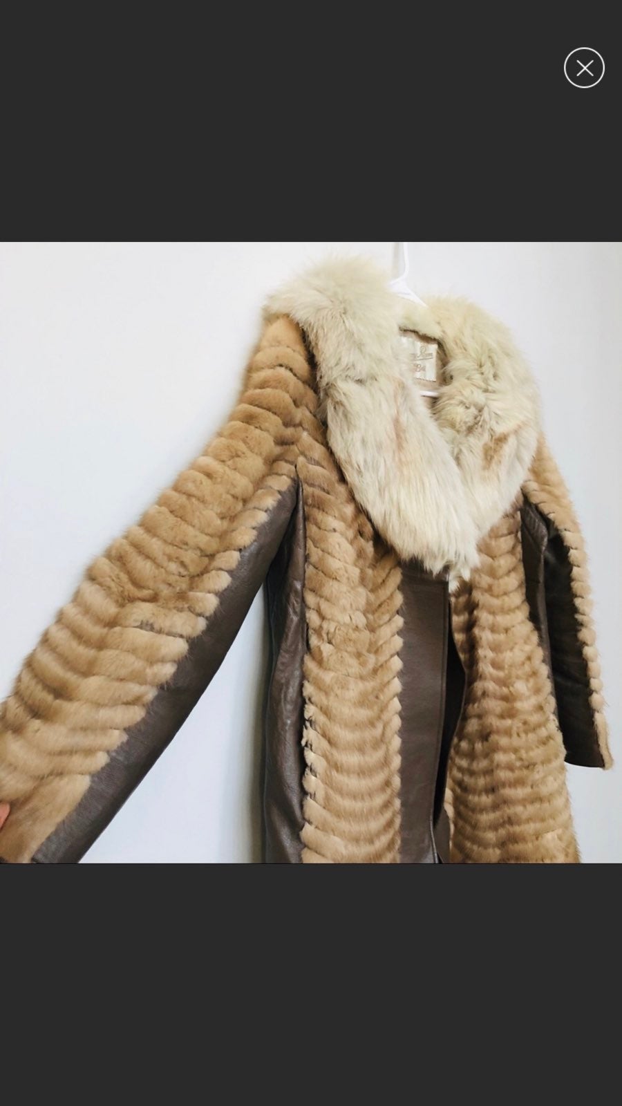 VINTAGE MINK & FOX FUR WITH LEATHER JACKET