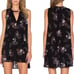 Free People Tree Choker Neck Swing Dress w/Pockets Black Floral Print, S