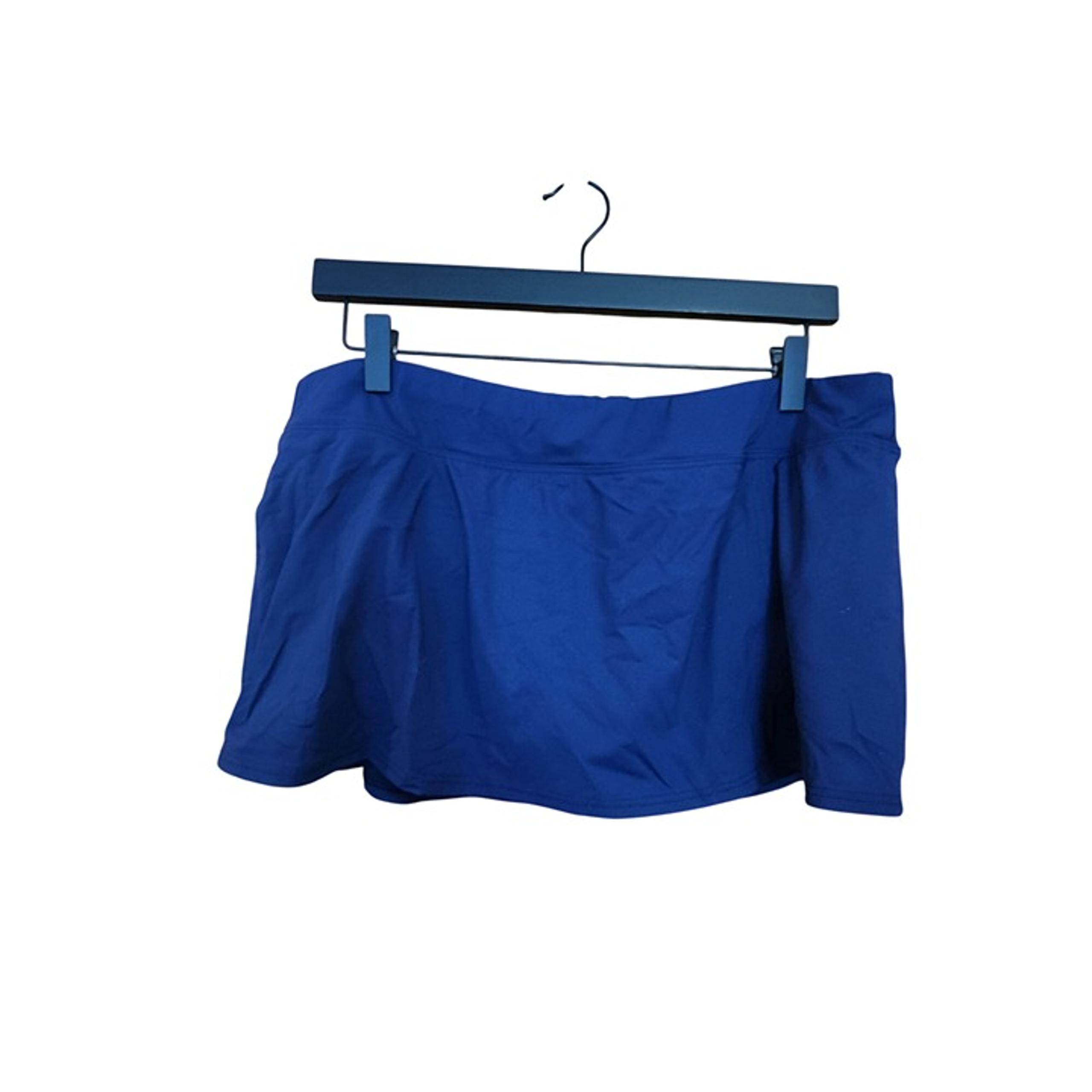 Lands End Womens Swim Skirt With Built-In Briefs Size 14 Blue