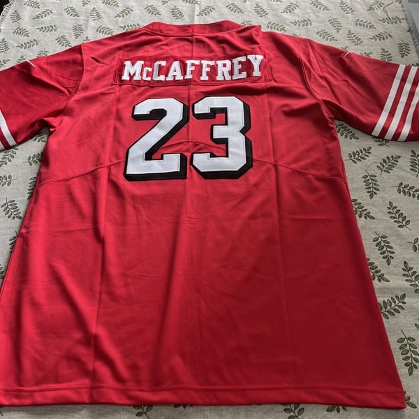 CUSTOM SEWN JERSEY XL 49ERS MCCAFFREY