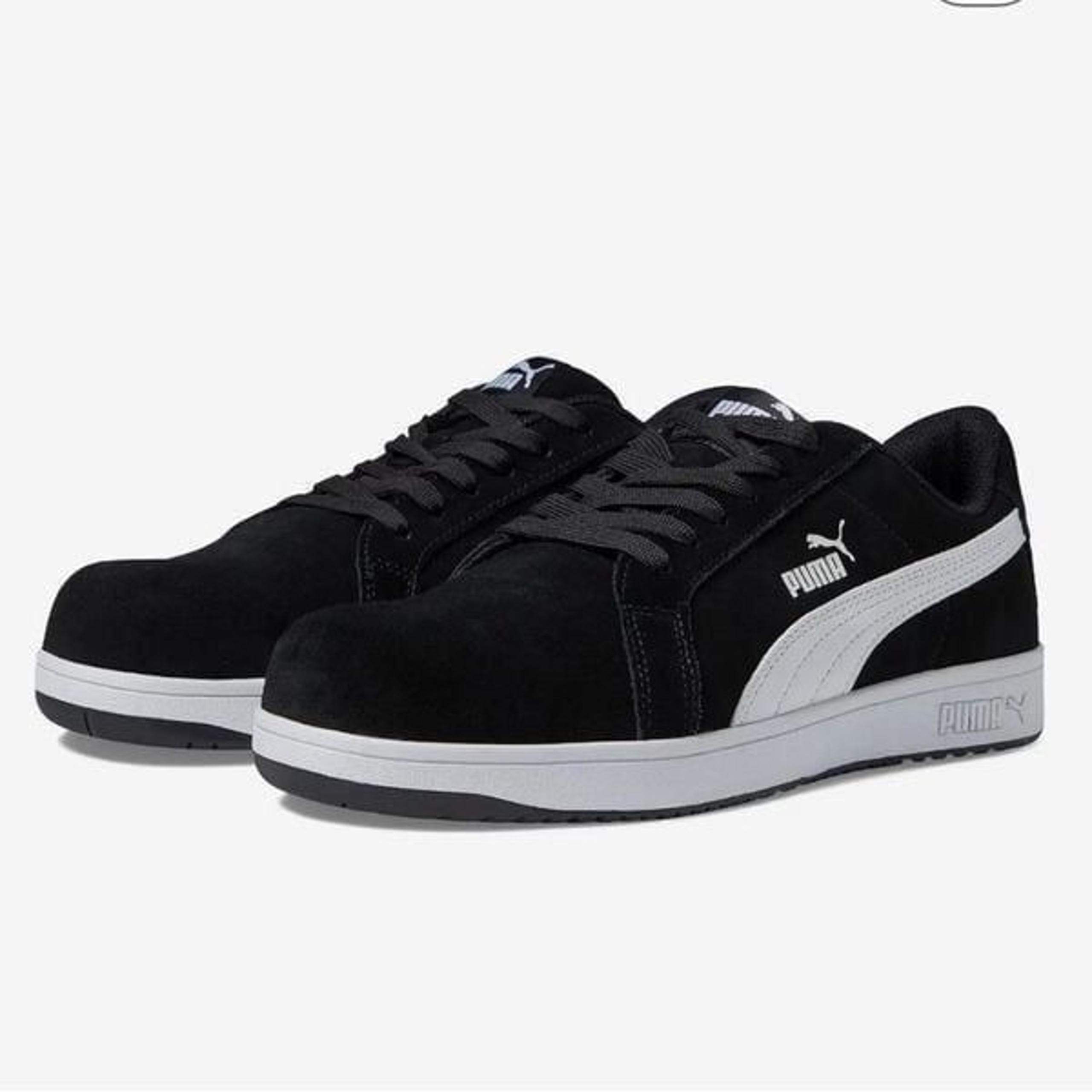 NIB New Puma Women's Black Iconic Suede Low ASTM EH Safety/Work Shoes. 7.5