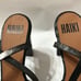 Haiki 801 Women's Black Metallic Designer Platform High Heel Sz 9 Italy