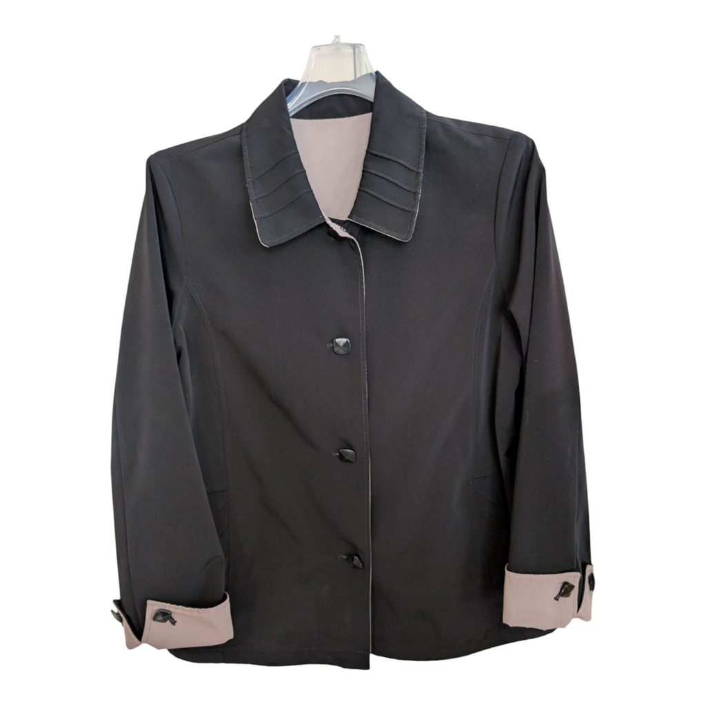 McIntosh New England Vintage Reversible Car Coat Size Large Small Flaws