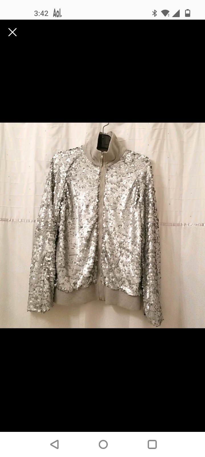 Norma Kamali sequin bomber jacket