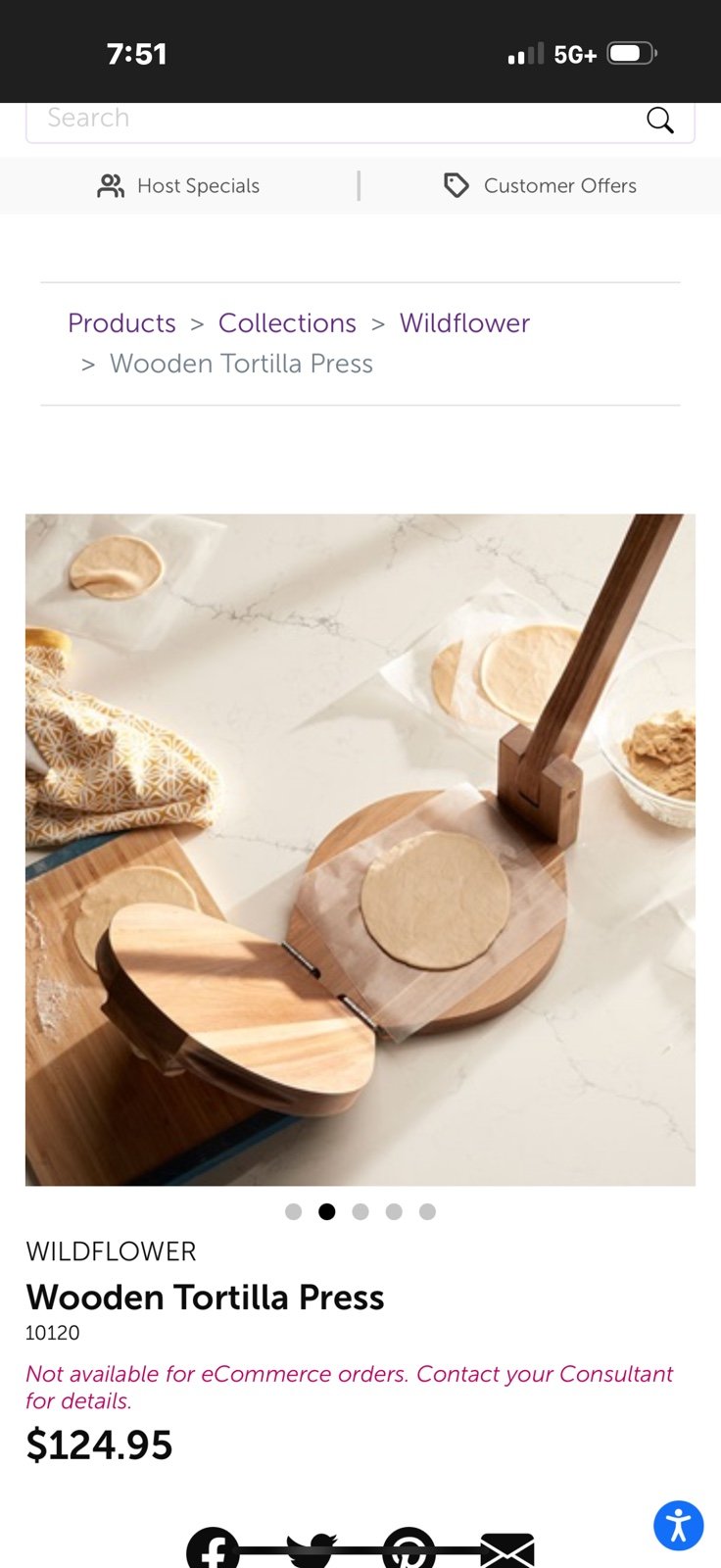 New Princess House Tortilla Maker