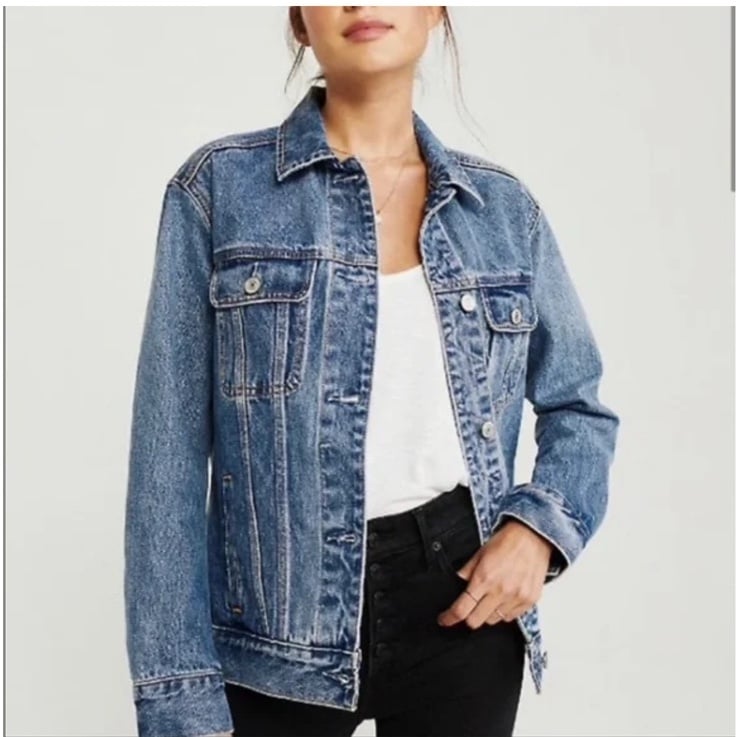 Abercrombie oversized cheap denim jacket